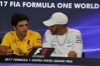 GP STATI UNITI, 19.10.2017 - Conferenza Stampa, Carlos Sainz Jr (ESP) Renault Sport F1 Team RS17 e Lewis Hamilton (GBR) Mercedes AMG F1 W08